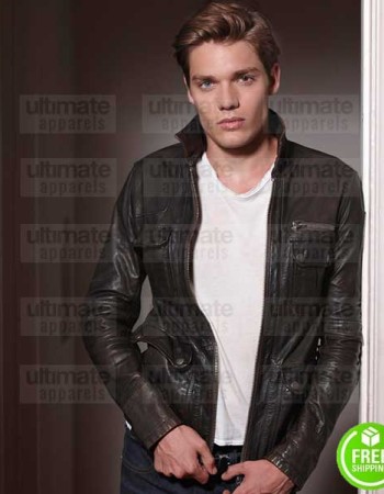 SHADOWHUNTERS DOMINIC SHERWOOD (JACE HERONDALE) BROWN LEATHER JACKET