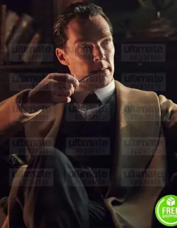 SHERLOCK BENEDICT CUMBERBATCH (SHERLOCK HOLMES) BROWN WOOL COAT