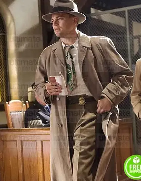 SHUTTER ISLAND LEONARDO DICAPRIO (TEDDY DANIELS) WOOL COAT