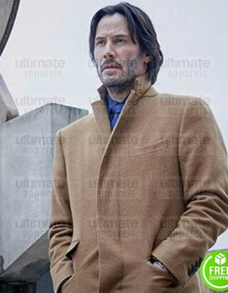 SIBERIA KEANU REEVES (LUCAS HILLS) BROWN WOOL COAT