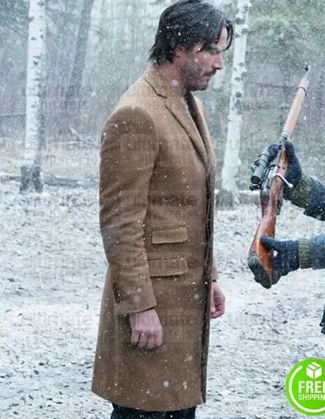 SIBERIA KEANU REEVES (LUCAS HILLS) BROWN WOOL COAT SIBERIA KEANU REEVES (LUCAS HILLS) BROWN WOOL COAT