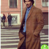 SIBERIA KEANU REEVES (LUCAS HILLS) BROWN WOOL COAT