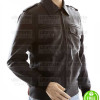 MEN'S SLIM FIT BROWN BOMBER LEATHER JACKET