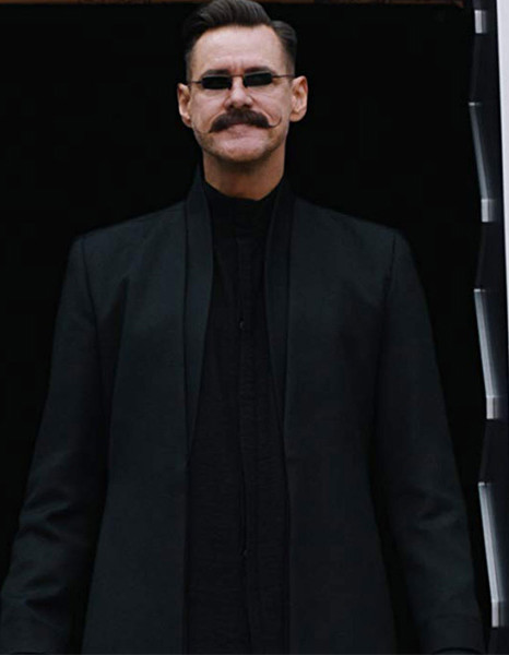 SONIC THE HEDGEHOG JIM CARREY BLACK COAT SONIC THE HEDGEHOG JIM CARREY BLACK COAT