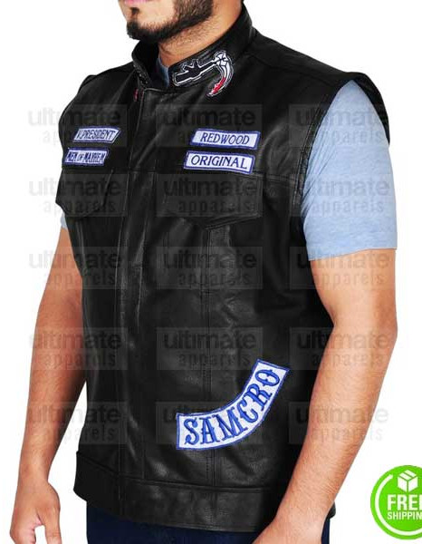 Sons of Anarchy Charlie Hunnam Jax Teller Leather Vest