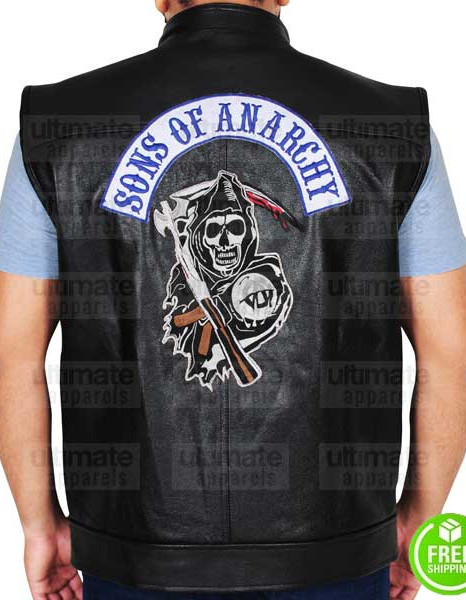 Sons of Anarchy Charlie Hunnam Jax Teller Leather Vest