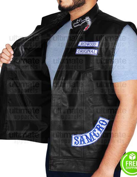 Sons of Anarchy Charlie Hunnam Jax Teller Leather Vest