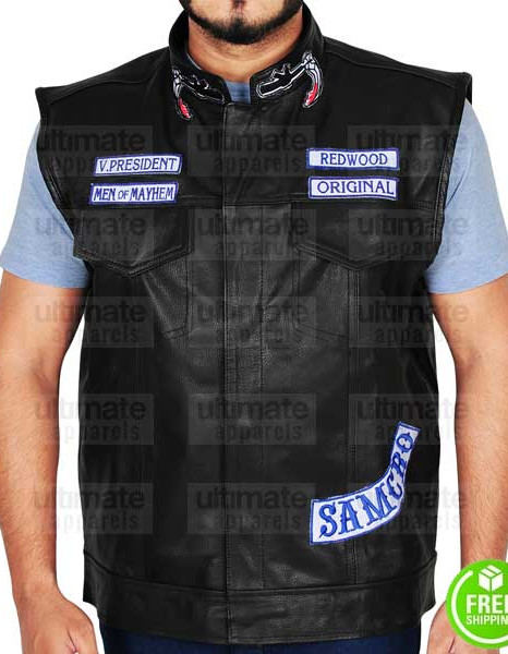 Sons of Anarchy Charlie Hunnam Jax Teller Leather Vest