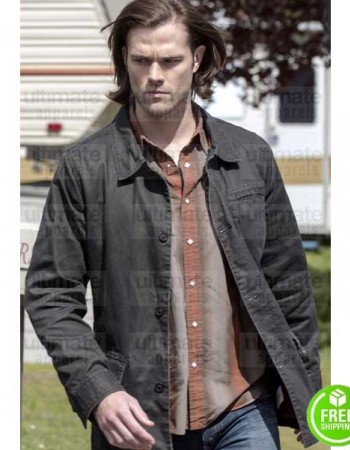 SUPERNATURAL JARED PADALECKI (SAM WINCHESTER) BLACK COTTON JACKET SUPERNATURAL JARED PADALECKI (SAM WINCHESTER) BLACK COTTON JACKET