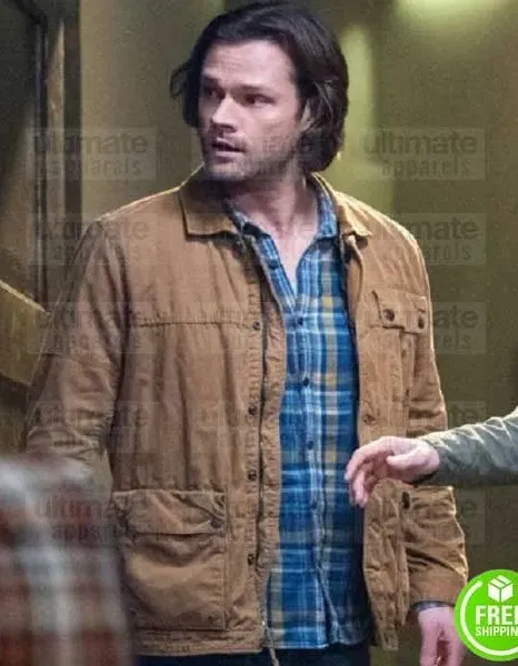 SUPERNATURAL JARED PADALECKI (SAM WINCHESTER) BROWN COTTON JACKET SUPERNATURAL JARED PADALECKI (SAM WINCHESTER) BROWN COTTON JACKET