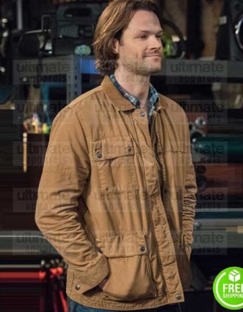 SUPERNATURAL JARED PADALECKI (SAM WINCHESTER) BROWN COTTON JACKET SUPERNATURAL JARED PADALECKI (SAM WINCHESTER) BROWN COTTON JACKET