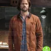 SUPERNATURAL JARED PADALECKI (SAM WINCHESTER) BROWN SUEDE LEATHER JACKET