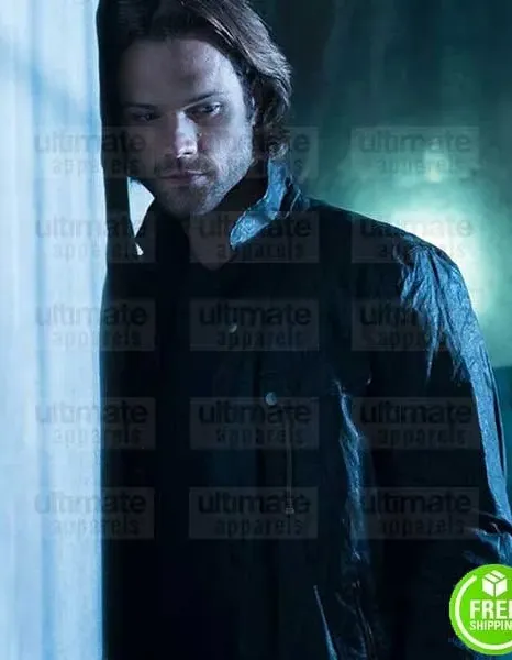 SUPERNATURAL JARED PADALECKI (SAM WINCHESTER) BLACK LEATHER JACKET