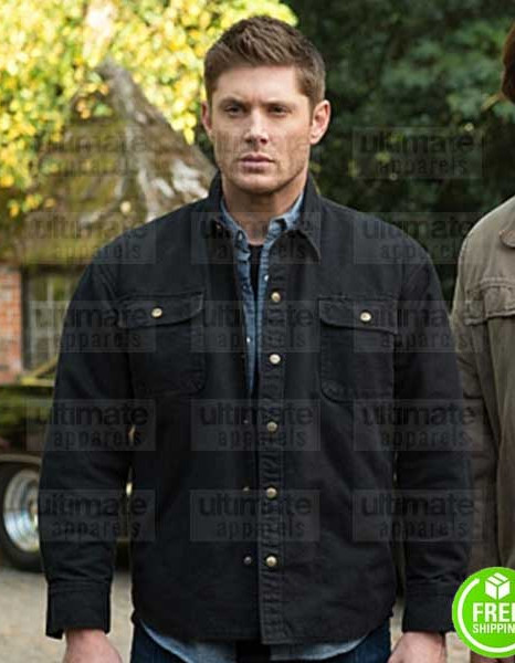 Supernatural Jensen Ackles Dean Winchester Black Jacket Supernatural Jensen Ackles Dean Winchester Black Jacket