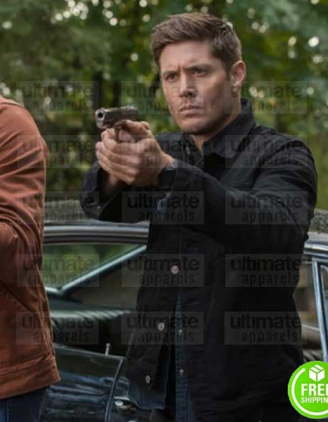 Supernatural Jensen Ackles Dean Winchester Black Jacket Supernatural Jensen Ackles Dean Winchester Black Jacket
