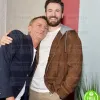 TIFF CHRIS EVANS BROWN SUEDE LEATHER JACKET