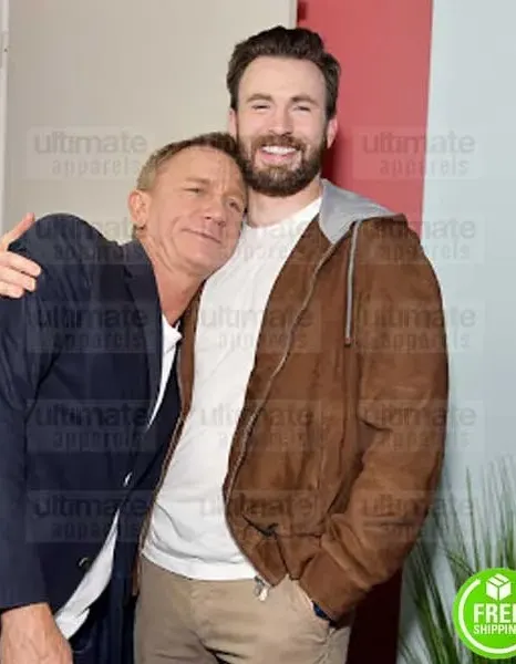TIFF CHRIS EVANS BROWN SUEDE LEATHER JACKET