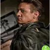 TAG JEREMY RENNER (JERRY PIERCE) BLACK LEATHER JACKET