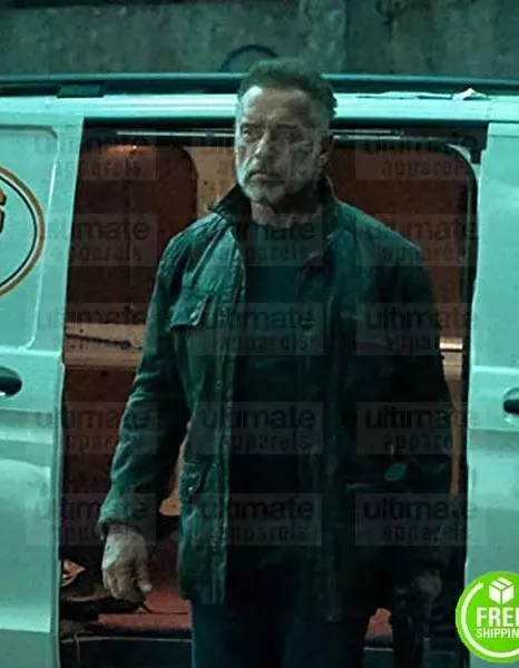 TERMINATOR DARK FATE ARNOLD SCHWARZENEGGER BLACK LEATHER JACKET TERMINATOR DARK FATE ARNOLD SCHWARZENEGGER BLACK LEATHER JACKET