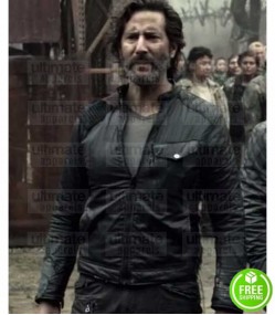 THE 100 HENRY IAN CUSICK (MARCUS KANE) BLACK LEATHER JACKET