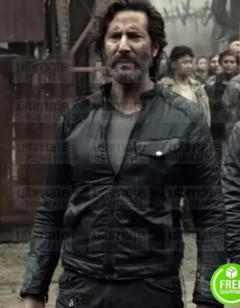 THE 100 HENRY IAN CUSICK (MARCUS KANE) BLACK LEATHER JACKET