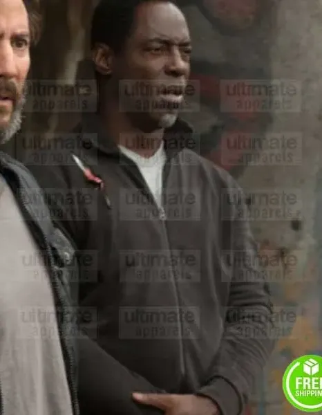 THE 100 ISAIAH WASHINGTON (THELONIOUS JAHA) BROWN COTTON JACKET