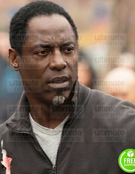 THE 100 ISAIAH WASHINGTON (THELONIOUS JAHA) BROWN COTTON JACKET