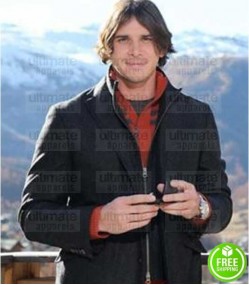 THE BACHELOR BEN FLAJNIK BLACK WOOL COAT