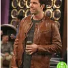 THE BIG BANG THEORY BRAIN THOMAS SMITH (ZACK JOHNSON) BROWN LEATHER JACKET THE BIG BANG THEORY BRAIN THOMAS SMITH (ZACK JOHNSON) BROWN LEATHER JACKET