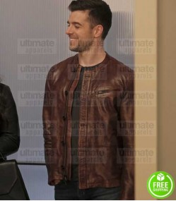 THE BOLD TYPE DAN JEANNOTTE (RYAN DECKER) BROWN LEATHER JACKET