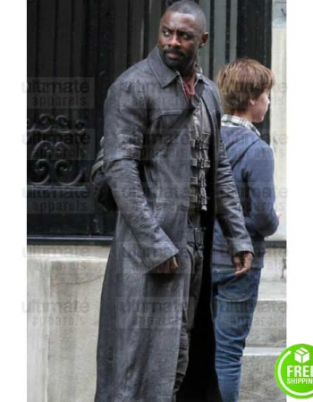 The Dark Tower Idris Elba Roland Deschain Black Leather Trench Coat The Dark Tower Idris Elba Roland Deschain Black Leather Trench Coat