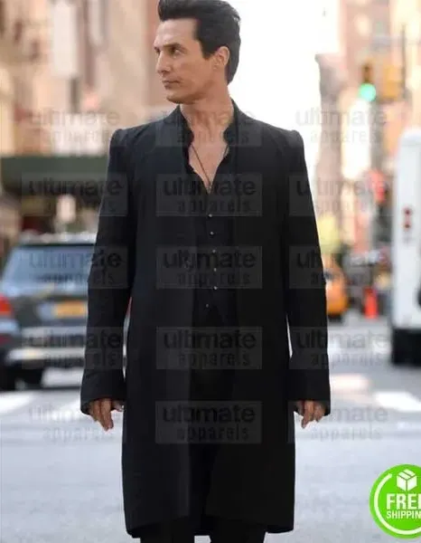 THE DARK TOWER MATTHEW MCCONAUGHEY (WALTER) BLACK WOOL COAT THE DARK TOWER MATTHEW MCCONAUGHEY (WALTER) BLACK WOOL COAT