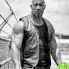 THE FATE OF THE FURIOUS DWAYNE JOHNSON (HOBBS) BLACK LEATHER VEST THE FATE OF THE FURIOUS DWAYNE JOHNSON (HOBBS) BLACK LEATHER VEST