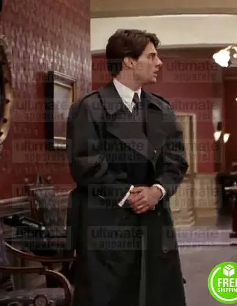 THE FIRM TOM CRUISE (MITCH MCDEERE) BLACK COTTON TRENCH COAT