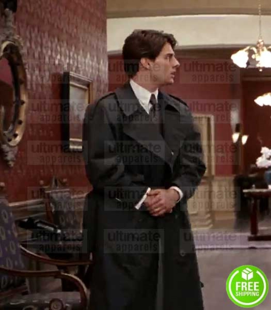 THE FIRM TOM CRUISE (MITCH MCDEERE) BLACK COTTON TRENCH COAT