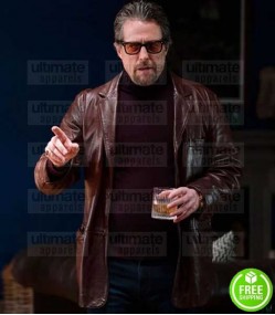 THE GENTLEMEN HUGE GRANT (FLETCHER) BROWN LEATHER JACKET