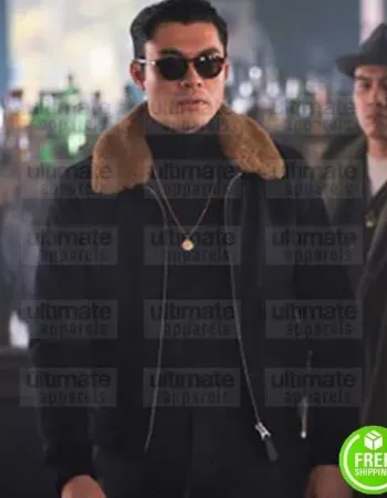 THE GENTLEMEN HENRY GOLDING (DRY EYE) BLACK SUEDE LEATHER JACKET