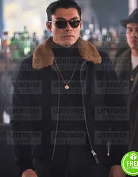 THE GENTLEMEN HENRY GOLDING (DRY EYE) BLACK SUEDE LEATHER JACKET