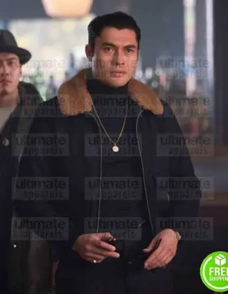THE GENTLEMEN HENRY GOLDING (DRY EYE) BLACK SUEDE LEATHER JACKET