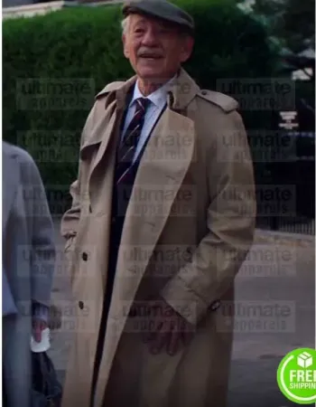 THE GOOD LIAR IAN MCKELLEN (ROY COURTNAY) COTTON COAT