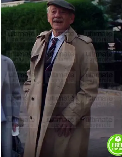 THE GOOD LIAR IAN MCKELLEN (ROY COURTNAY) COTTON COAT