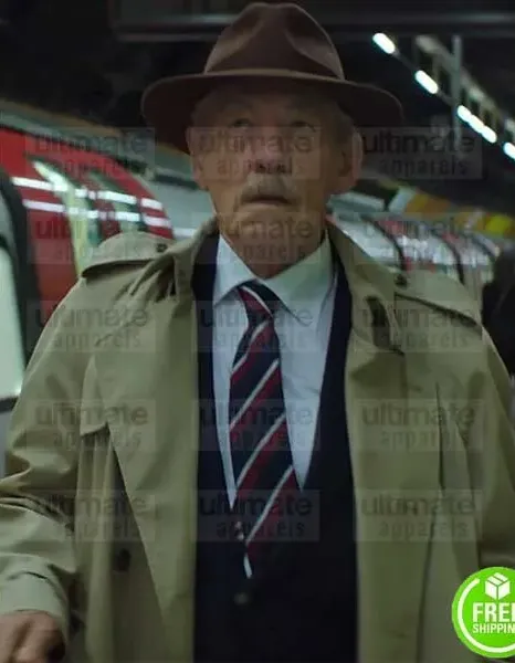 THE GOOD LIAR IAN MCKELLEN (ROY COURTNAY) COTTON COAT