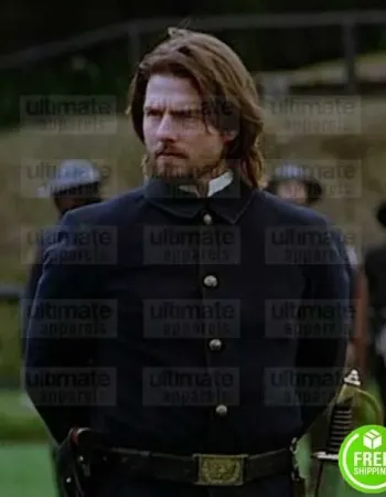 THE LAST SAMURAI TOM CRUISE (NATHAN ALGREN) BLACK SUEDE CAPTAIN UNIFORM JACKET