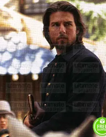 THE LAST SAMURAI TOM CRUISE (NATHAN ALGREN) BLACK SUEDE CAPTAIN UNIFORM JACKET