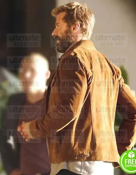 THE LOGAN HUGH JACKMAN (WOLVERINE) BROWN SUEDE LEATHER JACKET THE LOGAN HUGH JACKMAN (WOLVERINE) BROWN SUEDE LEATHER JACKET