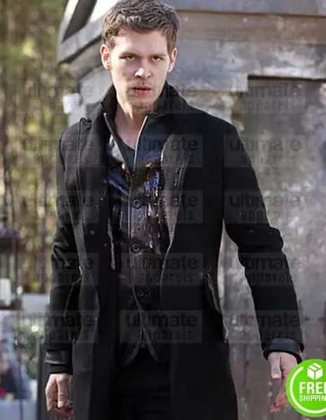THE ORIGINALS JOSEPH MORGAN (KLAUS MIKAELSON) BLACK WOOL COAT THE ORIGINALS JOSEPH MORGAN (KLAUS MIKAELSON) BLACK WOOL COAT