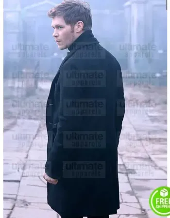 THE ORIGINALS JOSEPH MORGAN (KLAUS MIKAELSON) BLACK WOOL COAT