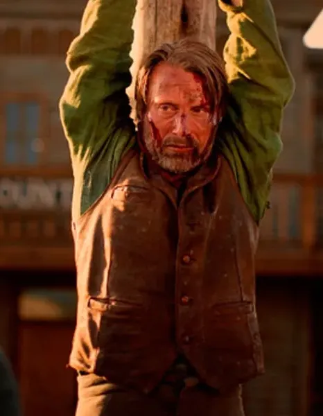 THE SALVATION MADS MIKKELSEN (JON) LEATHER VEST