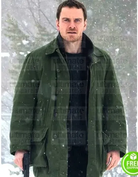 THE SNOWMAN MICHAEL FASSBENDER (HARRY HOLE) GREEN COTTON COAT THE SNOWMAN MICHAEL FASSBENDER (HARRY HOLE) GREEN COTTON COAT