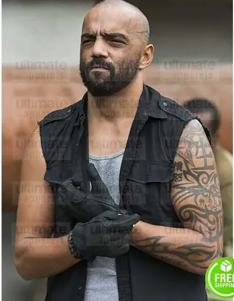 THE WALKING DEAD MIKE SEAL (GARY) BLACK COTTON VEST THE WALKING DEAD MIKE SEAL (GARY) BLACK COTTON VEST